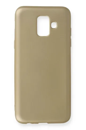 Newface Samsung Galaxy A6 2018 Kılıf First Silikon - Gold resmi