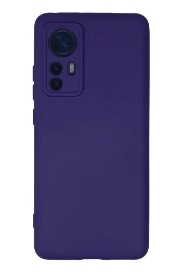 Newface Xiaomi Mi 12 Kılıf Nano içi Kadife Silikon - Mor resmi