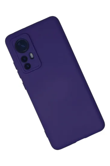 Newface Xiaomi Mi 12 Kılıf Nano içi Kadife Silikon - Mor resmi
