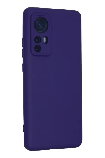 Newface Xiaomi Mi 12 Kılıf Nano içi Kadife Silikon - Mor resmi