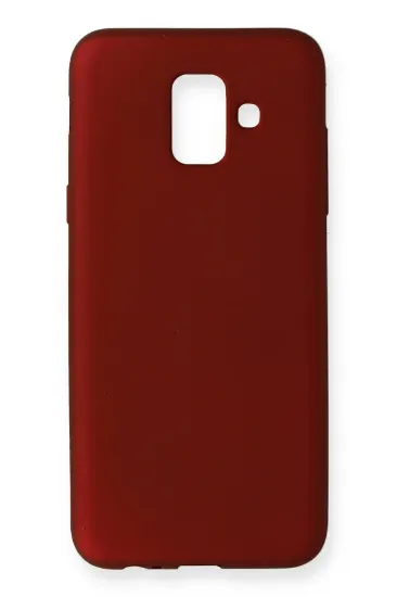 Newface Samsung Galaxy A6 2018 Kılıf First Silikon - Bordo resmi