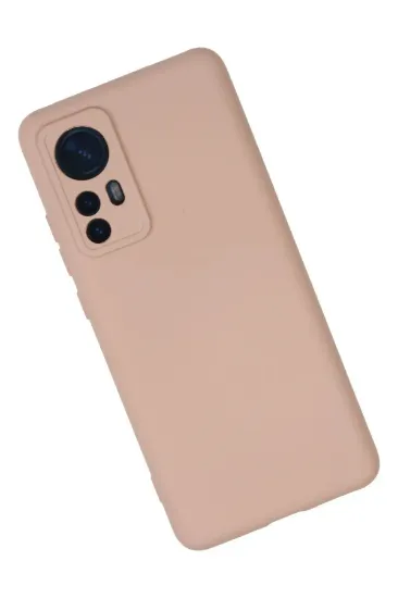 Newface Xiaomi Mi 12 Kılıf Nano içi Kadife Silikon - Pudra resmi