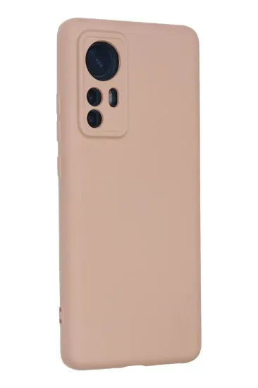 Newface Xiaomi Mi 12 Kılıf Nano içi Kadife Silikon - Pudra resmi