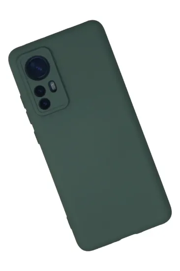 Newface Xiaomi Mi 12 Kılıf Nano içi Kadife Silikon - Koyu Yeşil resmi