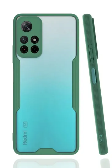 Newface Xiaomi Redmi Note 11T Kılıf Platin Silikon - Yeşil resmi