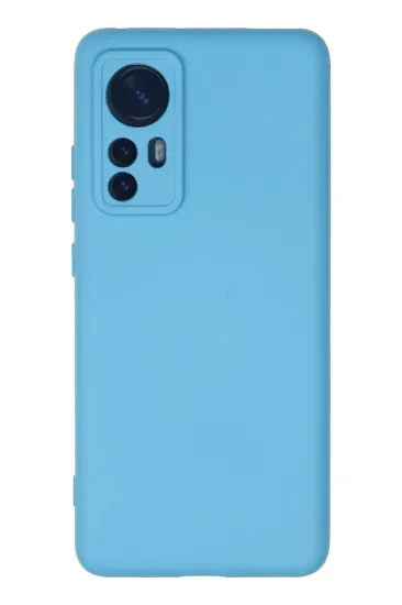 Newface Xiaomi Mi 12 Kılıf Nano içi Kadife Silikon - Mavi resmi