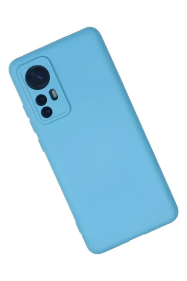 Newface Xiaomi Mi 12 Kılıf Nano içi Kadife Silikon - Mavi resmi
