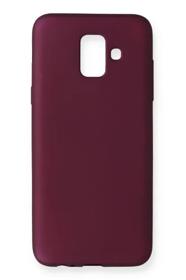 Newface Samsung Galaxy A6 2018 Kılıf First Silikon - Mürdüm resmi