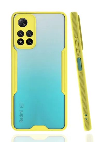 Newface Xiaomi Redmi Note 11 Pro Plus 5G Kılıf Platin Silikon - Sarı resmi