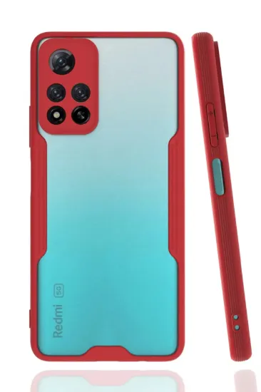 Newface Xiaomi Redmi Note 11 Pro Plus 5G Kılıf Platin Silikon - Kırmızı resmi