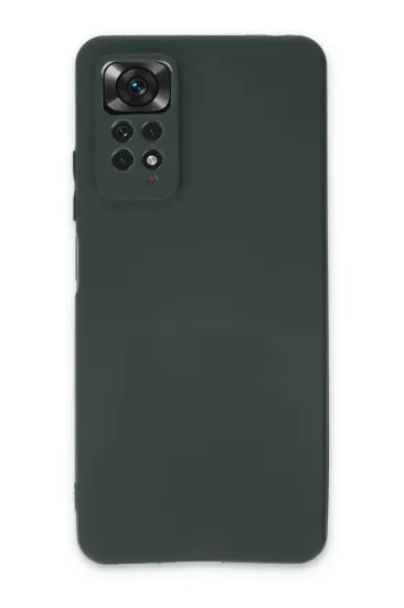 Newface Xiaomi Redmi Note 11 Pro Kılıf First Silikon - Koyu Yeşil resmi