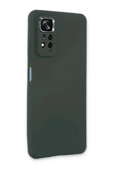 Newface Xiaomi Redmi Note 11 Pro Kılıf First Silikon - Koyu Yeşil resmi