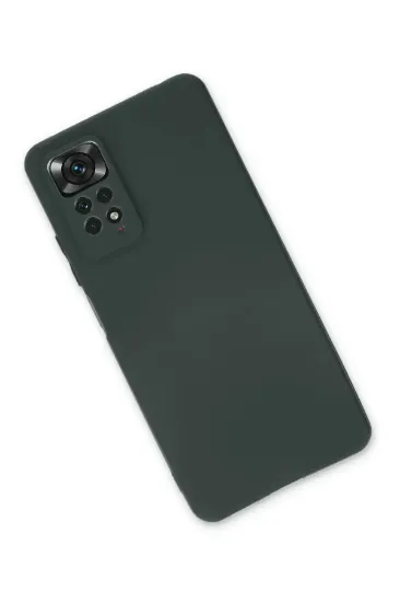 Newface Xiaomi Redmi Note 11 Pro Kılıf First Silikon - Koyu Yeşil resmi