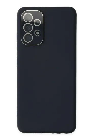 Newface Samsung Galaxy A33 5G Kılıf Lansman Glass Kapak - Lacivert resmi