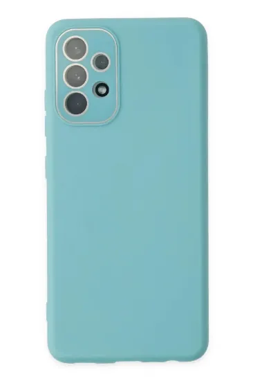 Newface Samsung Galaxy A53 5G Kılıf Lansman Glass Kapak - Turkuaz resmi