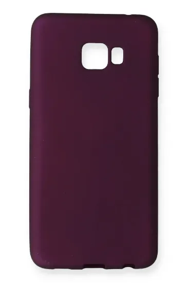 Newface Samsung Galaxy C5 Pro Kılıf First Silikon - Mürdüm resmi