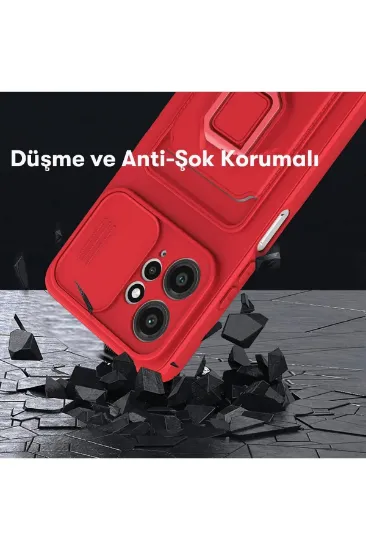 Newface Xiaomi Redmi Note 12 4G Kılıf Zuma Kartvizitli Yüzüklü Silikon - Pembe resmi