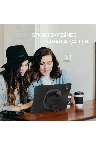 Newface Samsung Galaxy X200 Tab A8 10.5 Kılıf Amazing Tablet Kapak - Kırmızı resmi