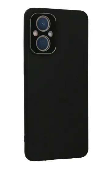Newface Oppo Reno 7 Lite Kılıf Lansman Glass Kapak - Siyah resmi