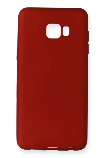 Newface Samsung Galaxy C7 Pro Kılıf First Silikon - Bordo resmi