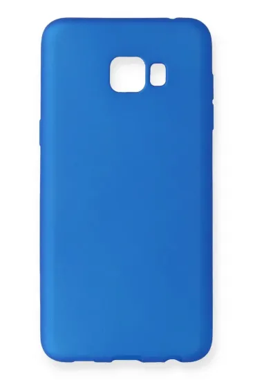 Newface Samsung Galaxy C7 Pro Kılıf First Silikon - Mavi resmi