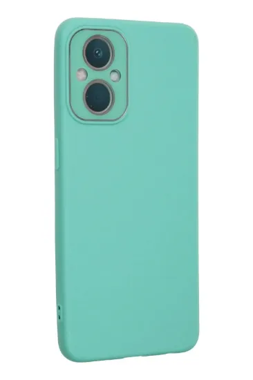 Newface Oppo Reno 7 Lite Kılıf Lansman Glass Kapak - Turkuaz resmi