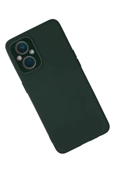 Newface Oppo Reno 7 Lite Kılıf Lansman Glass Kapak - Koyu Yeşil resmi