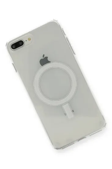 Newface iPhone 8 Plus Kılıf Magneticsafe Şeffaf Silikon - Şeffaf resmi