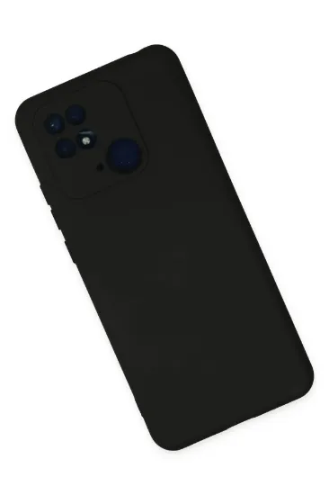 Newface Xiaomi Redmi 10C Kılıf Nano içi Kadife Silikon - Siyah resmi