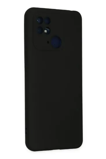 Newface Xiaomi Redmi 10C Kılıf Nano içi Kadife Silikon - Siyah resmi