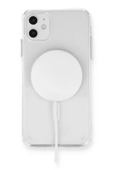Newface iPhone 11 Kılıf Magneticsafe Şeffaf Silikon - Şeffaf resmi
