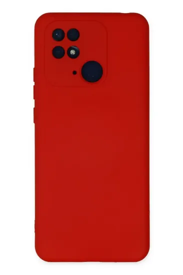 Newface Xiaomi Redmi 10C Kılıf Nano içi Kadife Silikon - Kırmızı resmi