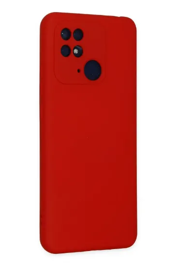 Newface Xiaomi Redmi 10C Kılıf Nano içi Kadife Silikon - Kırmızı resmi