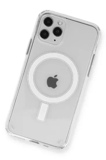 Newface iPhone 11 Pro Kılıf Magneticsafe Şeffaf Silikon - Şeffaf resmi