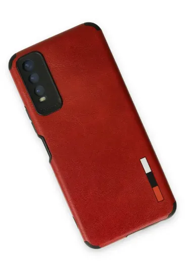 Newface Vivo Y11S Kılıf Loop Deri Silikon - Kırmızı resmi