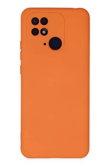 Newface Xiaomi Redmi 10C Kılıf Nano içi Kadife Silikon - Turuncu resmi