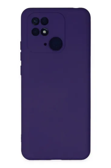 Newface Xiaomi Redmi 10C Kılıf Nano içi Kadife Silikon - Mor resmi