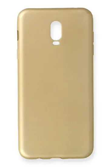 Newface Samsung Galaxy C8 Kılıf First Silikon - Gold resmi