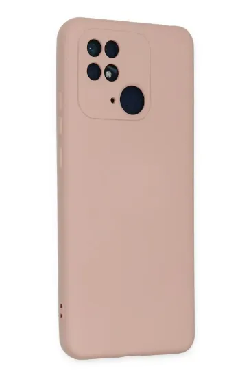 Newface Xiaomi Redmi 10C Kılıf Nano içi Kadife Silikon - Pudra resmi