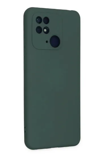 Newface Xiaomi Redmi 10C Kılıf Nano içi Kadife Silikon - Koyu Yeşil resmi