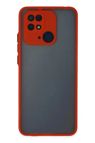 Newface Xiaomi Redmi 10C Kılıf Montreal Silikon Kapak - Kırmızı resmi