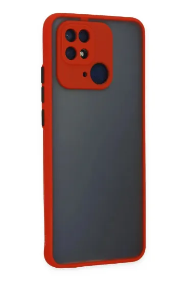 Newface Xiaomi Redmi 10C Kılıf Montreal Silikon Kapak - Kırmızı resmi