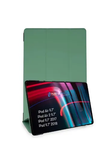 Newface iPad 5 Air 9.7 Kılıf Tablet Smart Kılıf - Koyu Yeşil resmi