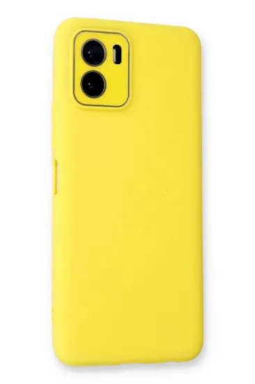 Newface Vivo Y15S Kılıf Lansman Glass Kapak - Sarı resmi