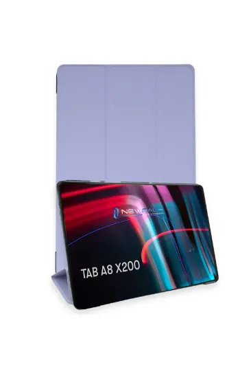 Newface Samsung Galaxy X200 Tab A8 10.5 Kılıf Tablet Smart Kılıf - Lila resmi