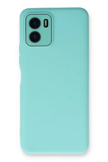 Newface Vivo Y15S Kılıf Lansman Glass Kapak - Turkuaz resmi