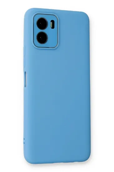 Newface Vivo Y15S Kılıf Lansman Glass Kapak - Mavi resmi