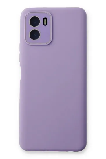 Newface Vivo Y15S Kılıf Lansman Glass Kapak - Lila resmi