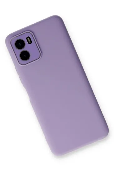 Newface Vivo Y15S Kılıf Lansman Glass Kapak - Lila resmi