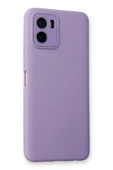 Newface Vivo Y15S Kılıf Lansman Glass Kapak - Lila resmi
